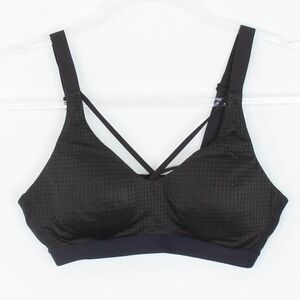 Victorias Secret Sport Black Strappy Sports Bra Womens 34B Lightweight Athletic
